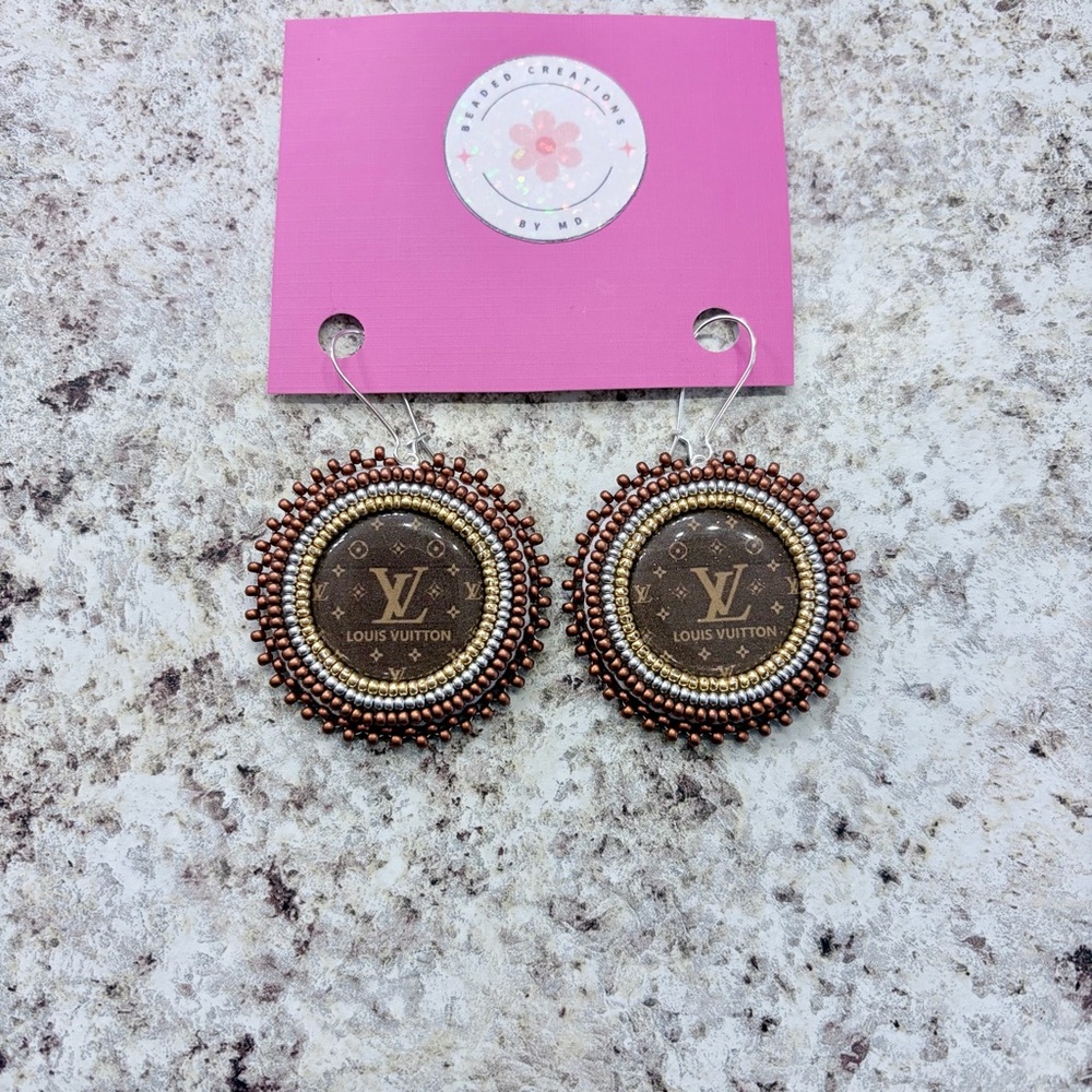 Handmade Beaded Statement Earrings